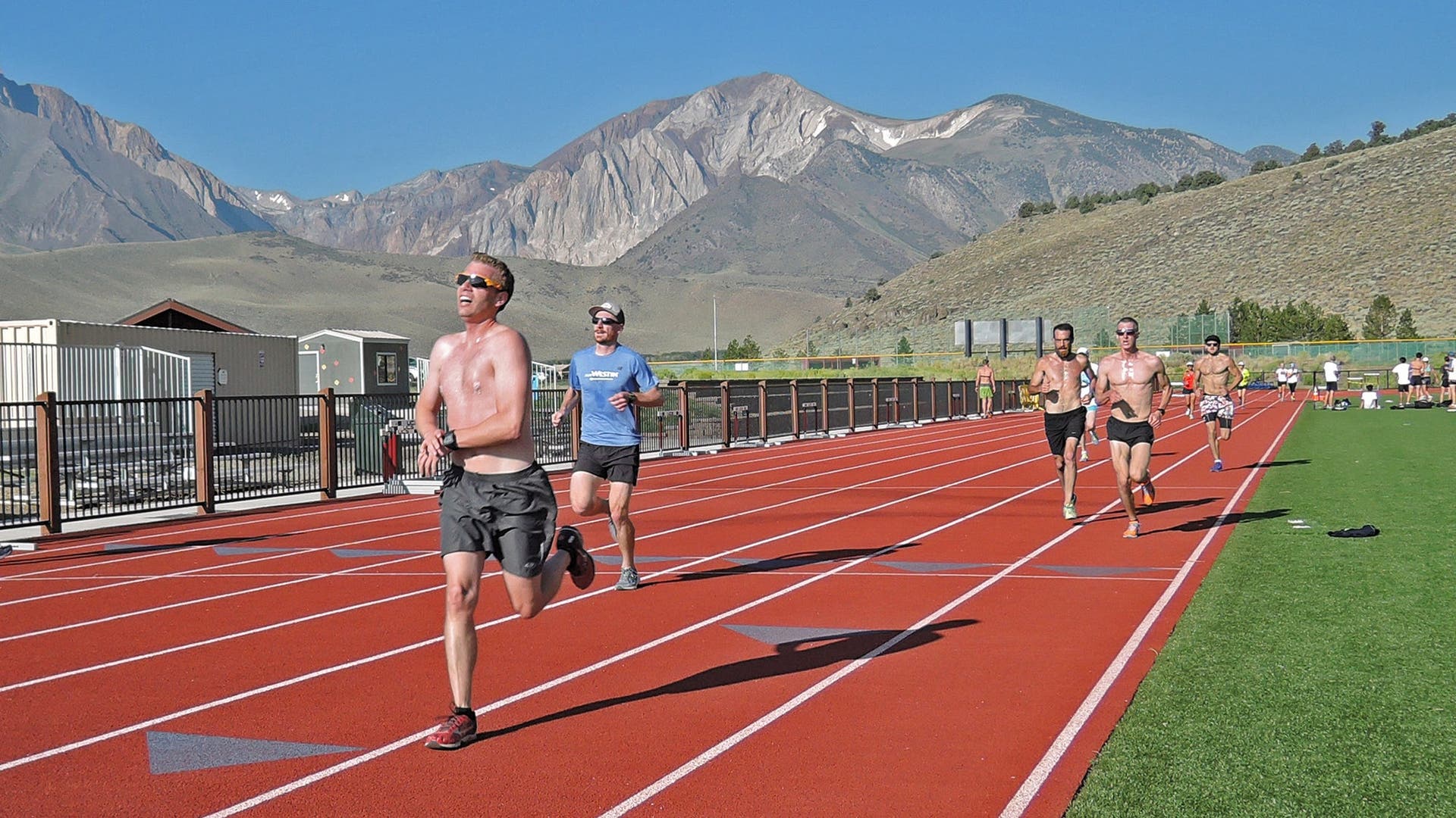 track workout fast young men
