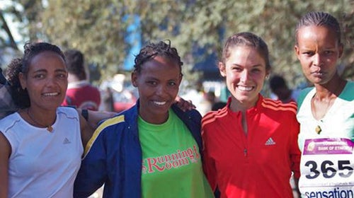 Becky Wade with training partners in Ethiopia