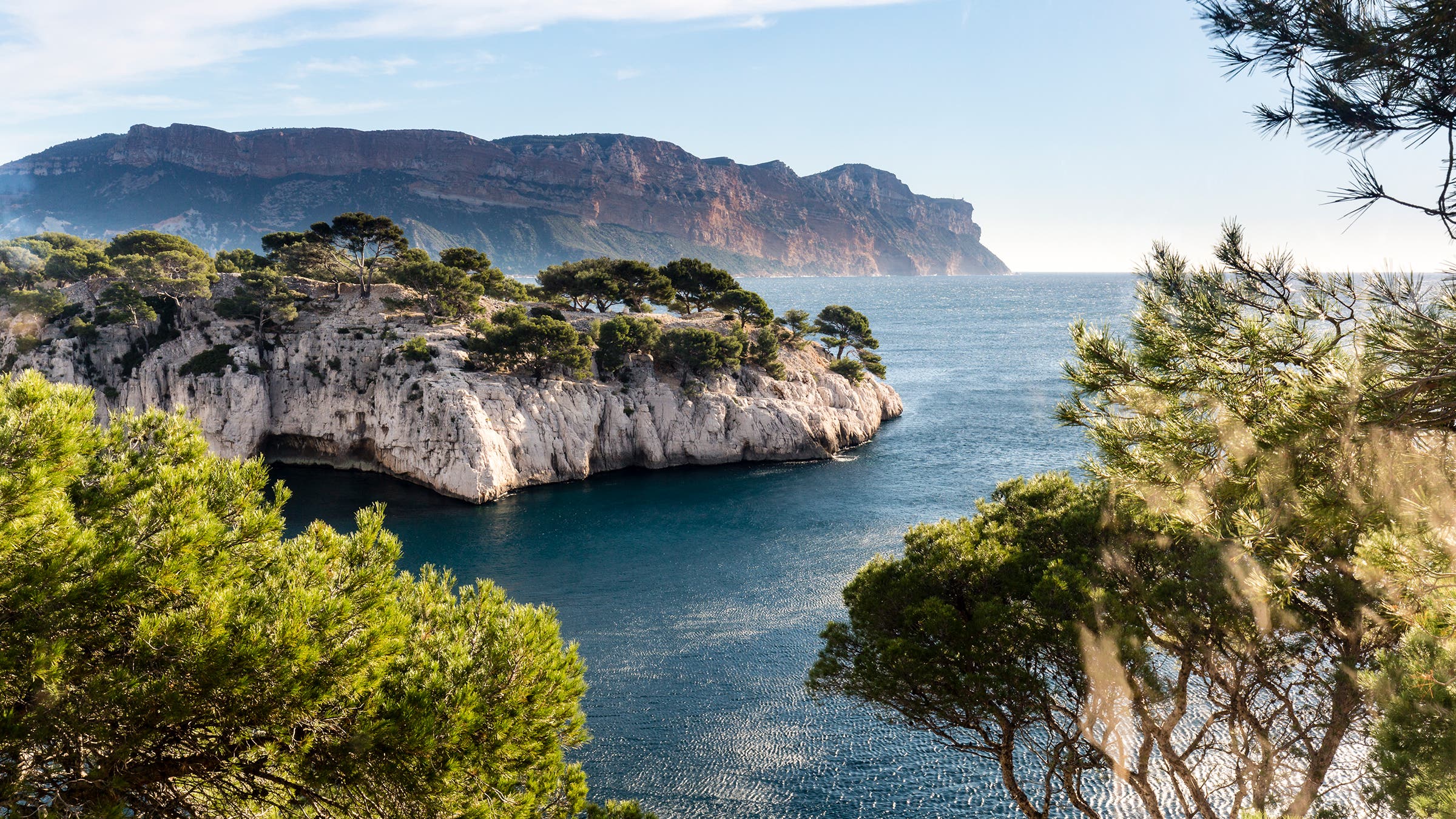 cliffs over the ocean on a sunny day