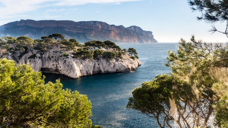 cliffs over the ocean on a sunny day