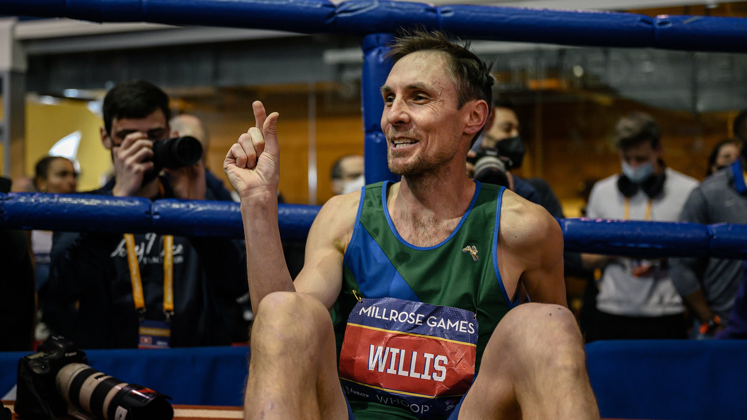 Nick Willis at the 2022 Millrose Games
