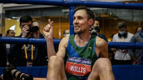 Nick Willis at the 2022 Millrose Games