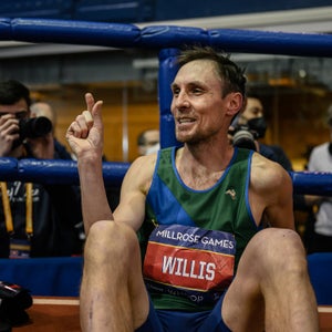 Nick Willis at the 2022 Millrose Games