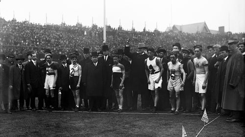 Runners at the start line during the Great Marathon Derby