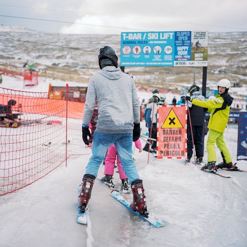 Lining up at the lift