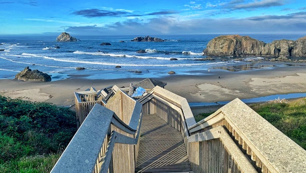Stairs to the Bandon Beach
