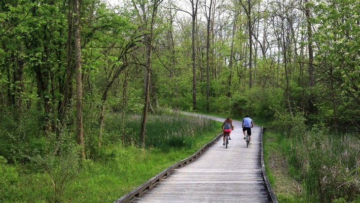 Bicycle activity on the multipurpose nature trail, Cuyahoga Valley National Park