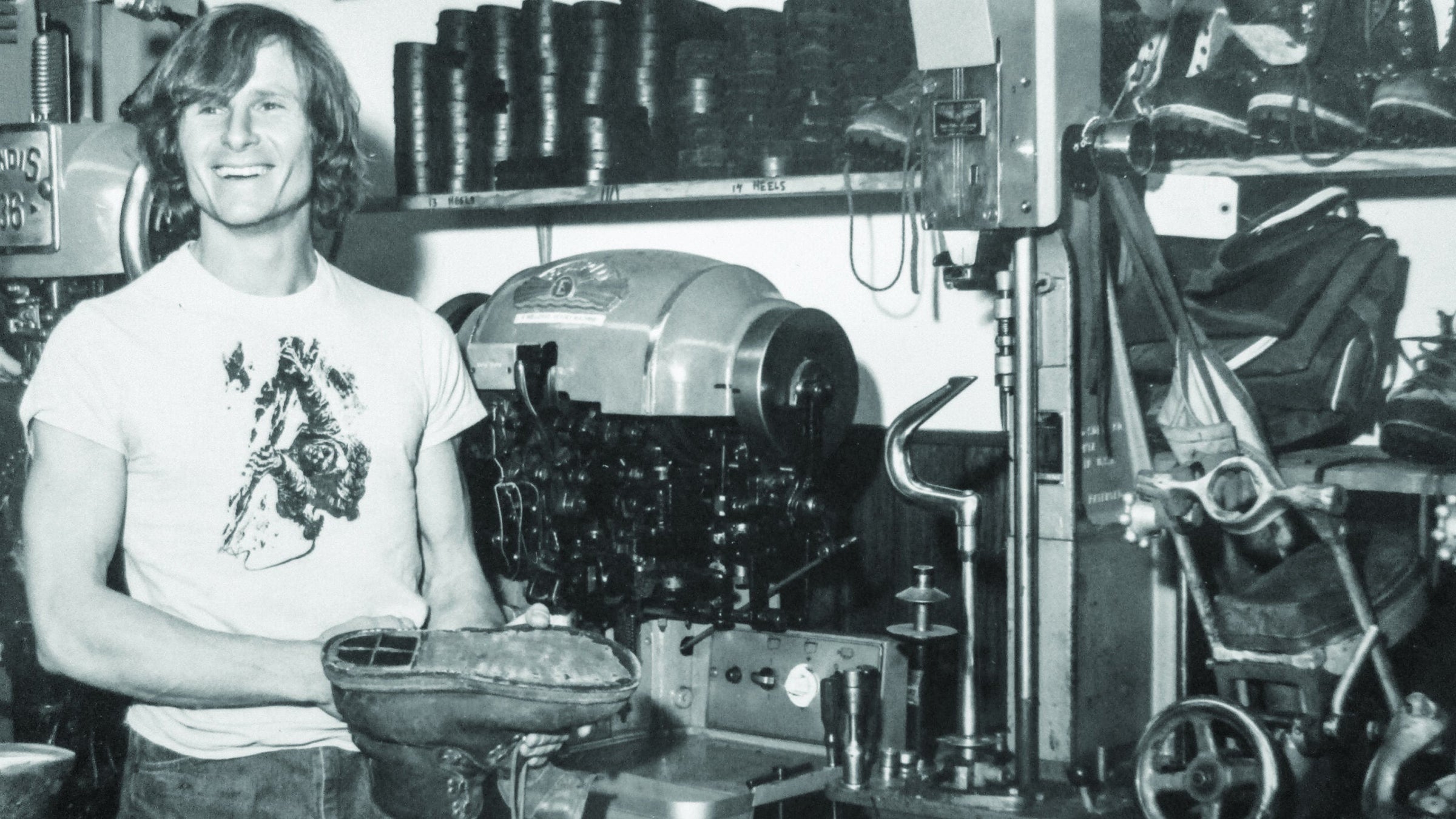 Gary Neptune in the original shop, circa 1973.