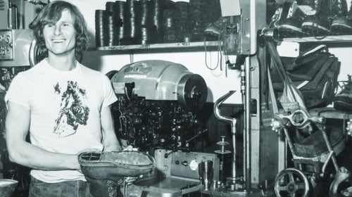 Gary Neptune in the original shop, circa 1973.