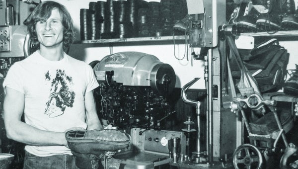 Gary Neptune in the original shop, circa 1973.