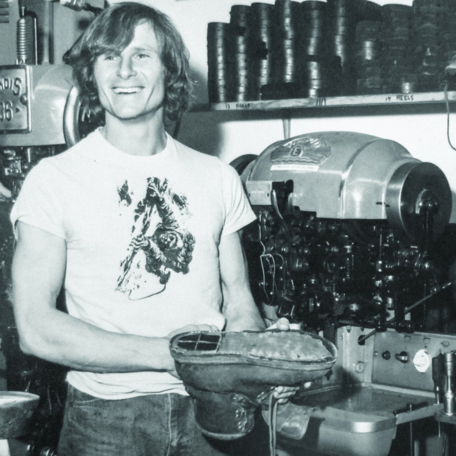 Gary Neptune in the original shop, circa 1973.