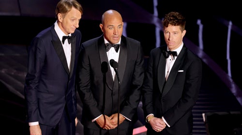 Tony Hawk, Kelly Slater, and Shaun White at the Academy Awards