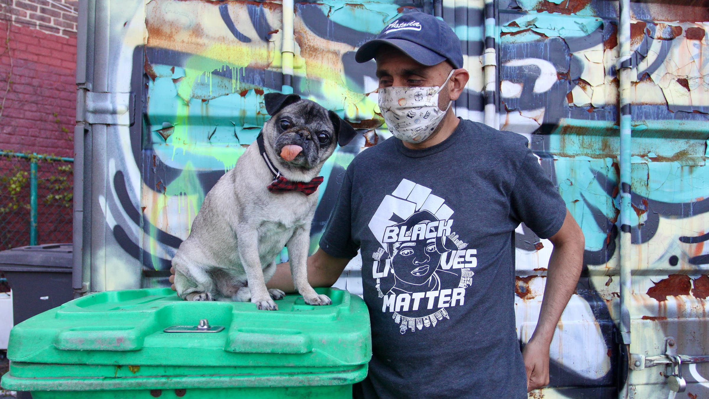 Astoria Pug’s Reyes with Rocky