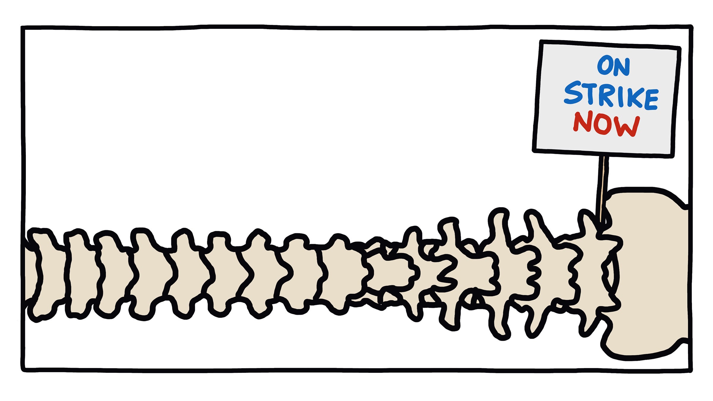 spine protesting illustration