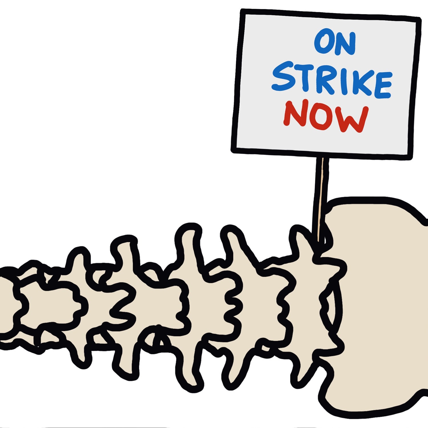 spine protesting illustration