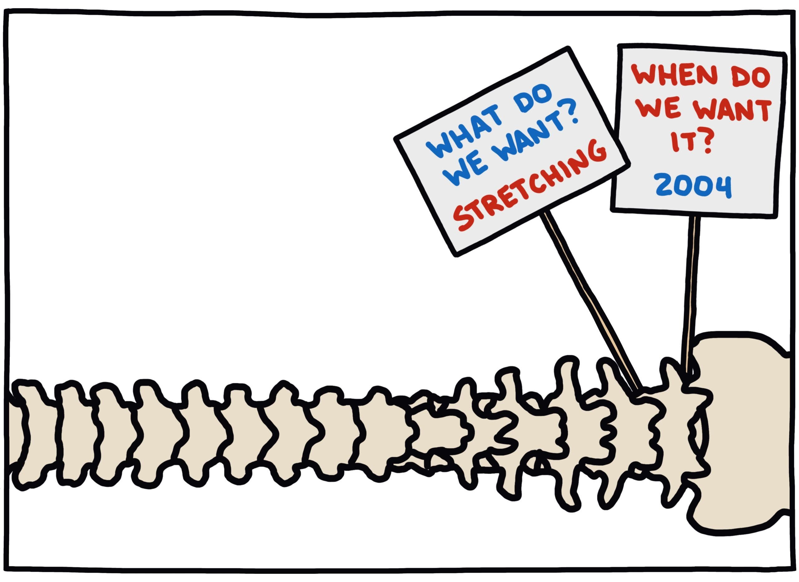 spine protesting illustration