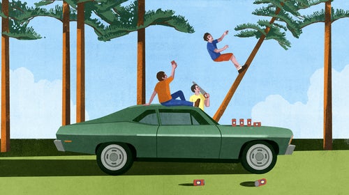 Tree riding illustration