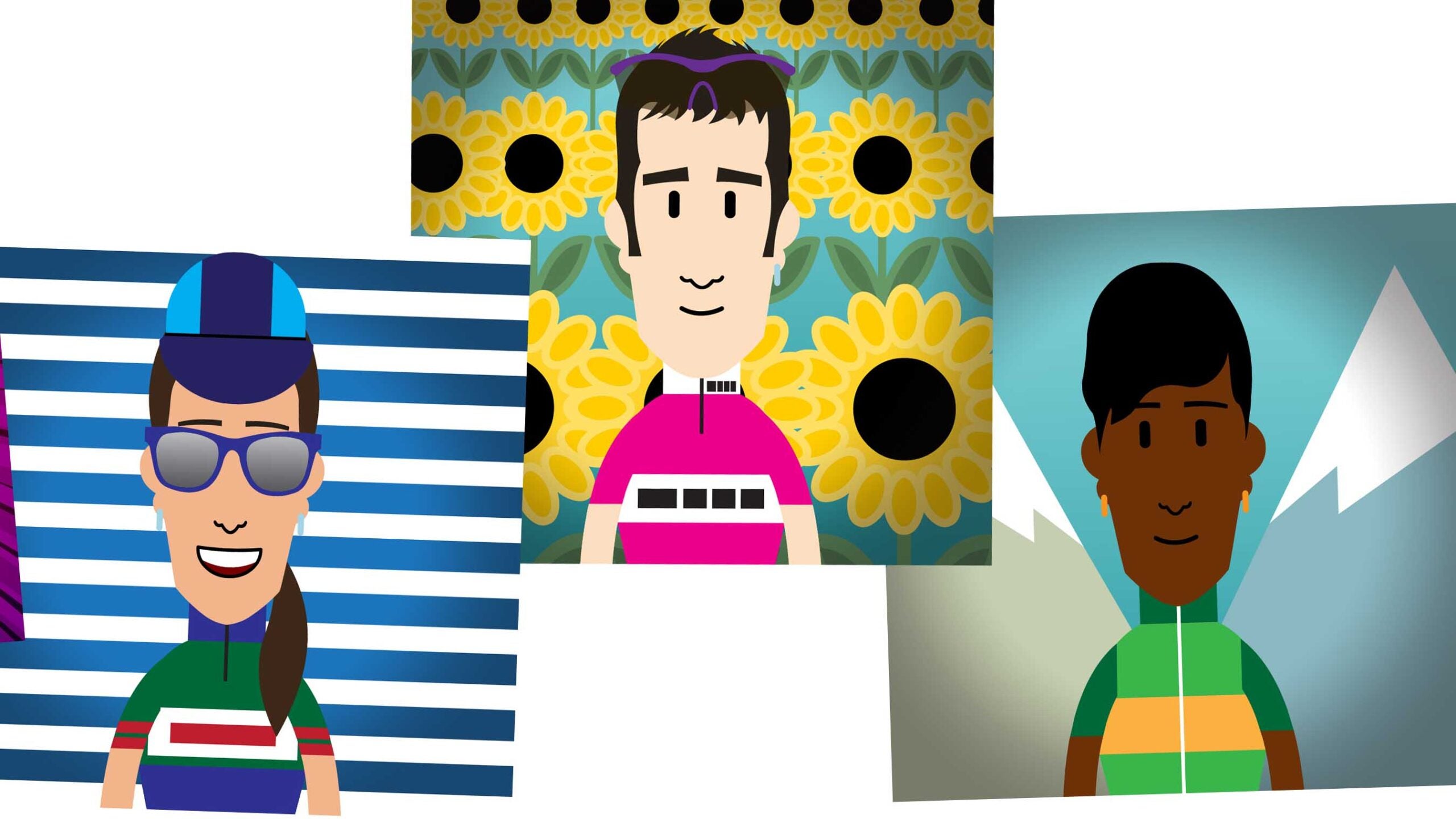 The avatar drawings of Bike Club