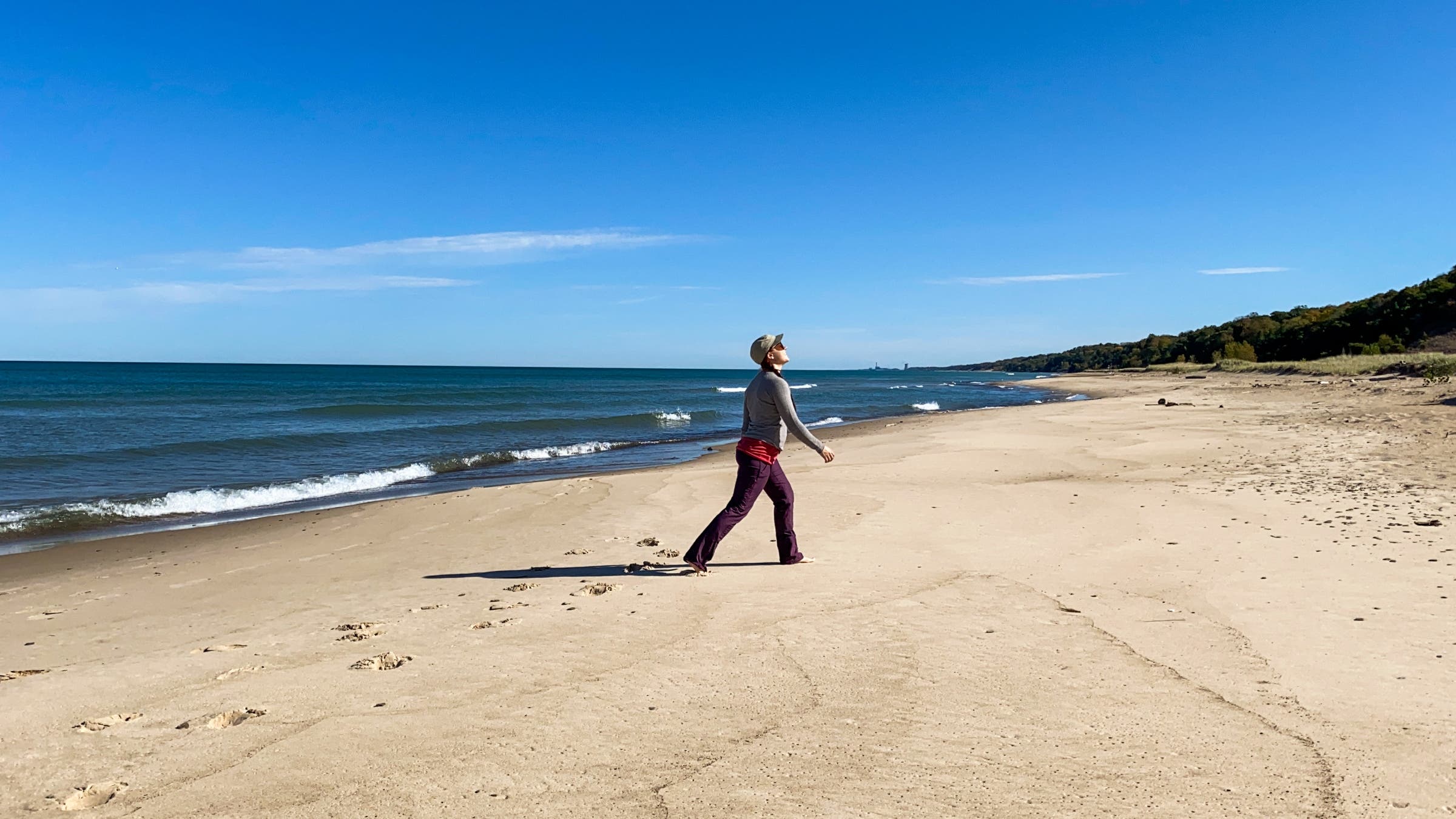 The author on the beach