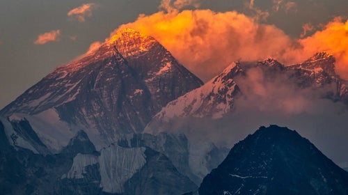Sunset over Mount Everest