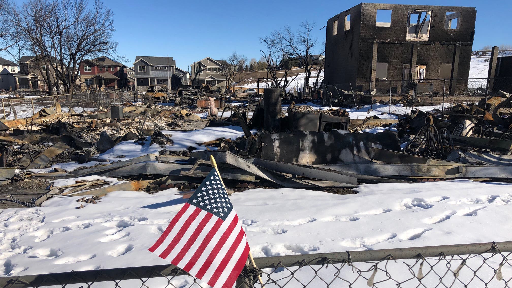 Burned homes in Superior, Colorado.