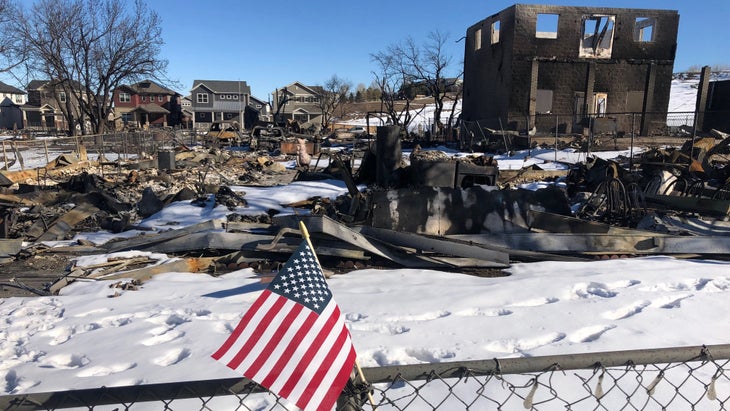 Burned homes in Superior, Colorado. 