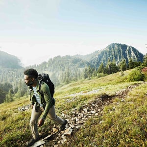 Man on a hike