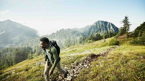 Man on a hike
