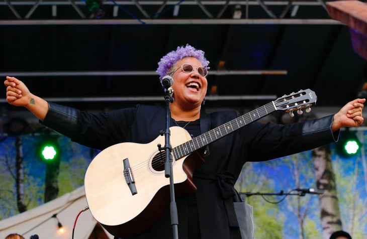 Brittany Howard playing at Public Lands grand opening