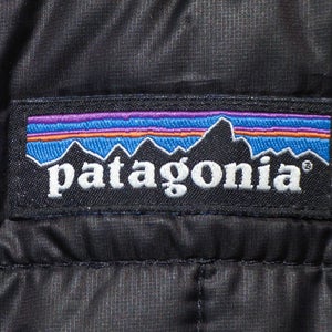 Patagonia logo on black jacket
