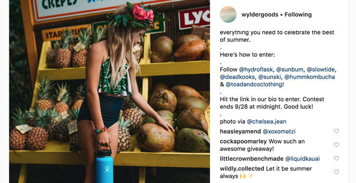 collab social 2 Instragram post by Wylder Goods |social collab giveaway