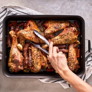 Roasted turkey drums, necks, and wings