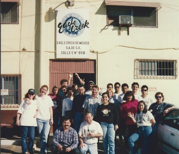 Group of employees in front of a white building with Eagle Creek, Mexico sign | Eagle Creek should not die