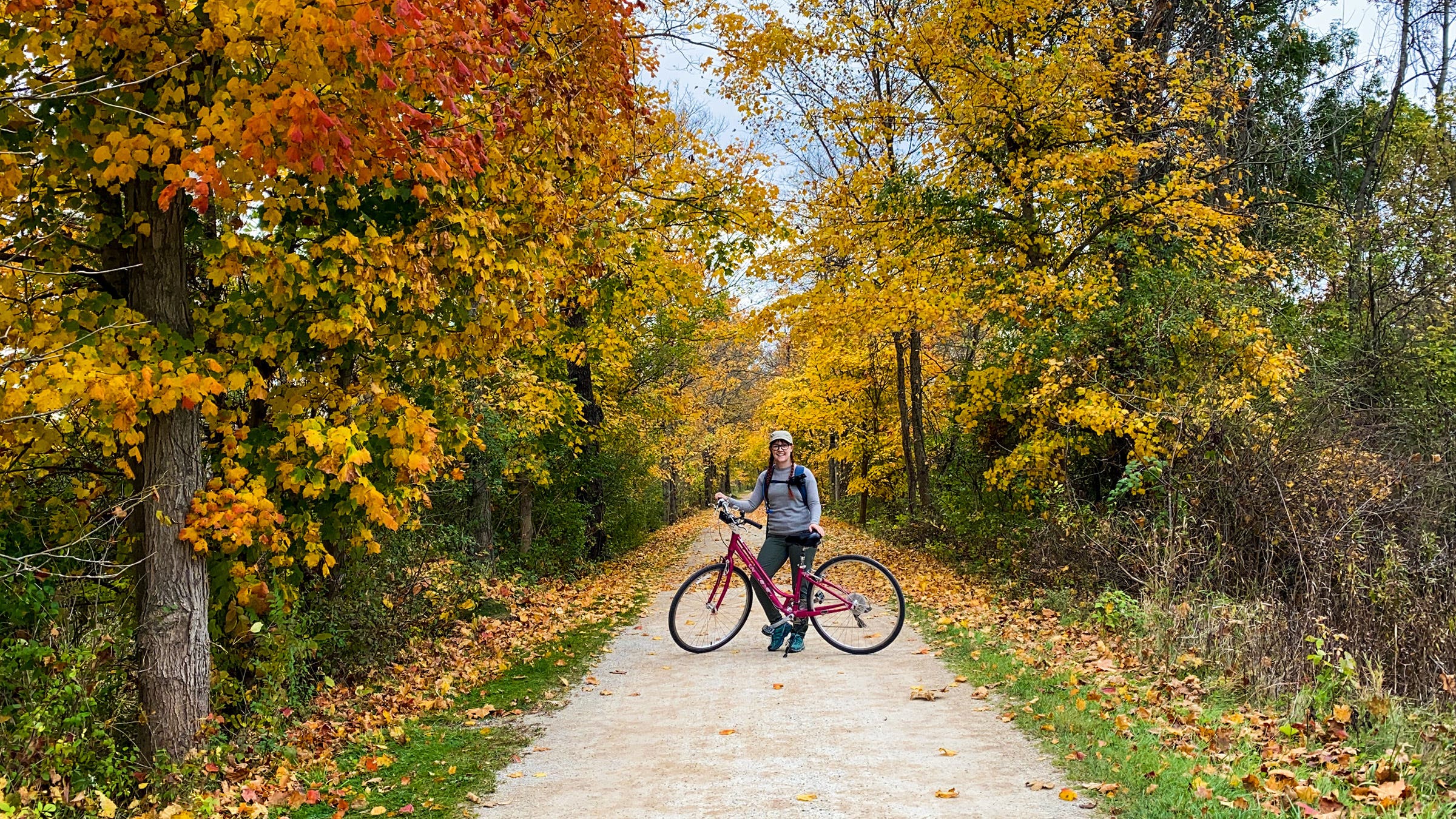 The author riding the canal way trail