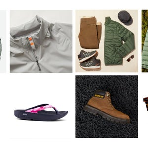 Various product shots against white or textured backgrounds