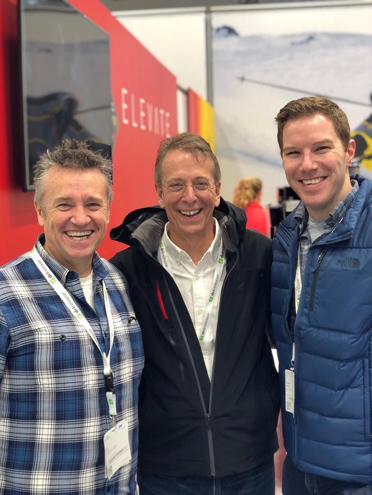 Grant 1 Nick Adcock (CEO of Spyder), Kevin Hamilton (Chair of Retail & Consumer Products) and Andrew Grant (Perkins Coie LLP) stand side by side at the IPSO…