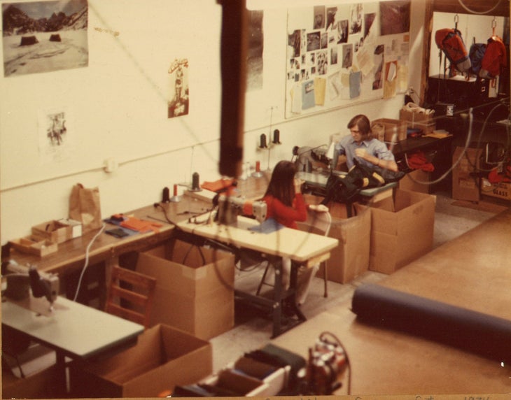 Greg and Diane Thomsen in the factory in 1974