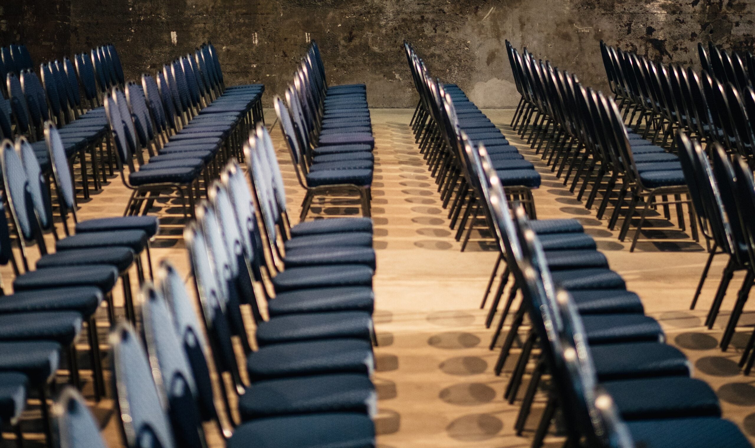 Empty seats in an auditorium