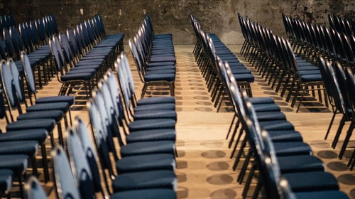 Empty seats in an auditorium
