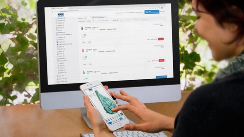 Woman using OR's Digital Marketplace platform