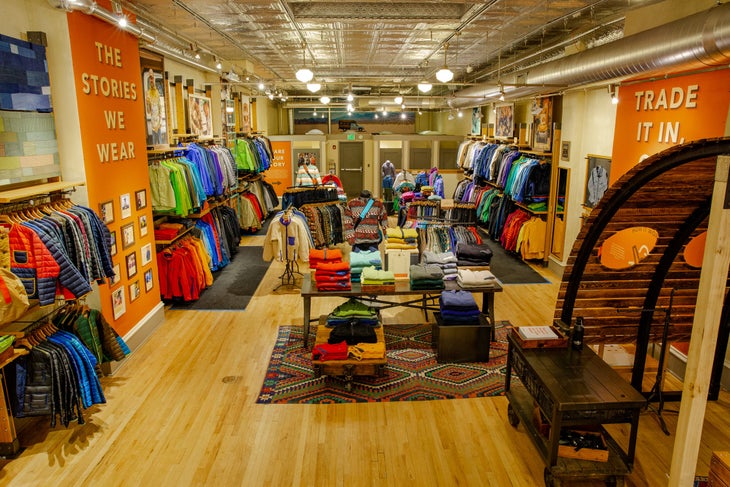 KJD-191112-0178 Above view of Patagonia Worn Wear pop-up store in Boulder 2019