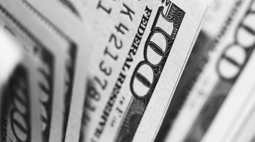 Close-up of hundred dollar bills