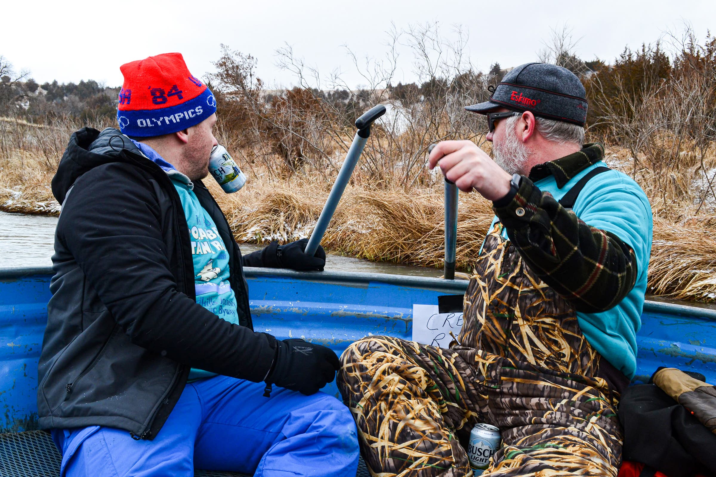 Colby and Bill attempting to steer