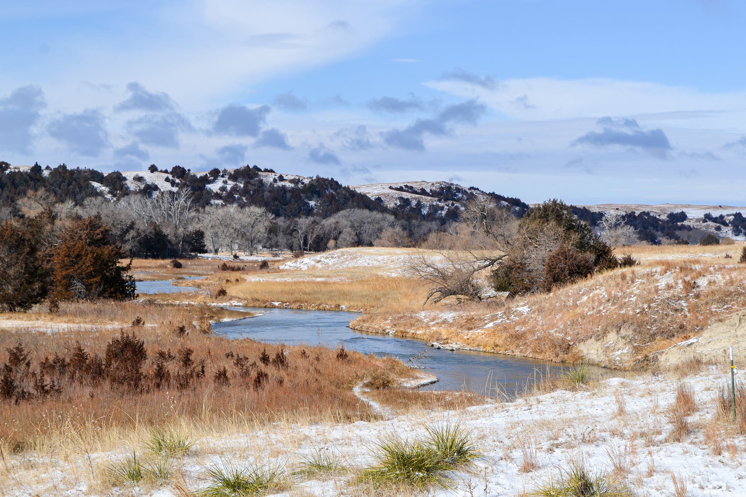 The Middle Loup winding through Nebraska Sandhills