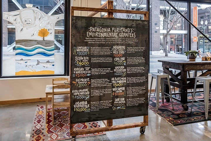 Patagonia stores, like this one in Portland, Oregon, are hubs for local activism. // Photo: Courtesy