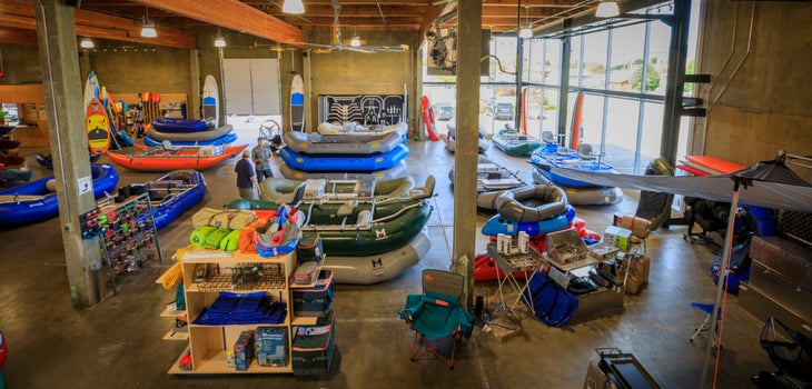 The Trail Head River Sports sales floor