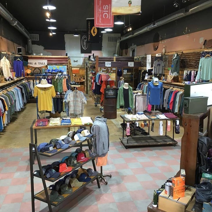Interior of SlimPickins Outfitters
