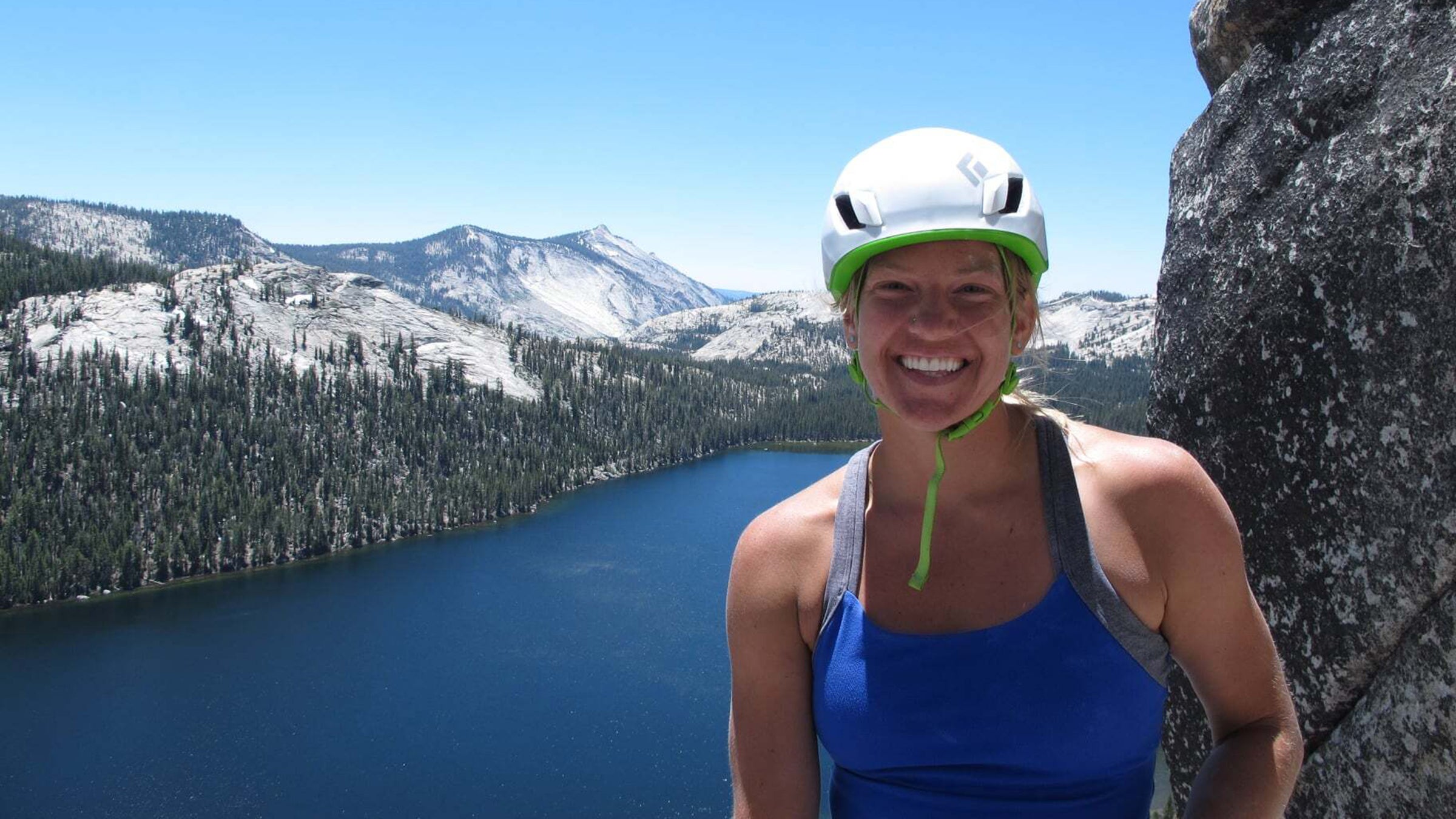 Tiffany Thiele in 2017, on a climbing day in Yosemite National Park