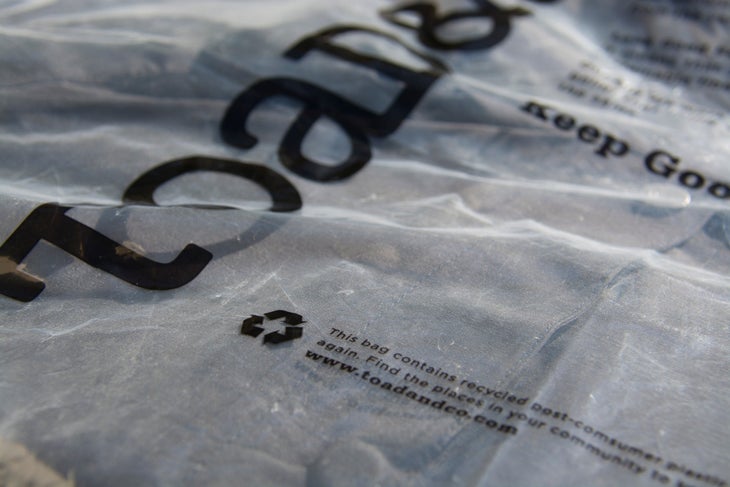 Toad&Co's recycled polybag use din shipping: sustainable packaging