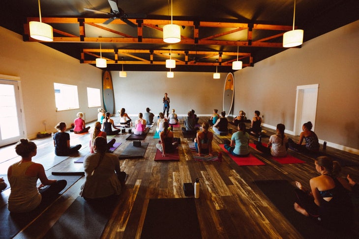 TRAX employs 15 different yoga teachers for a variety of classes taught each day in the store.